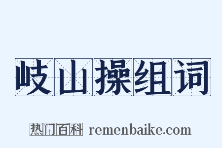 岐山操组词是什么意思的图片